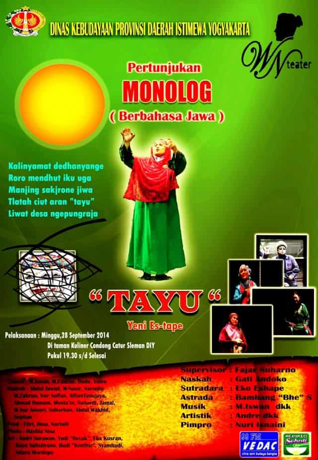 pentas monolog tayu di taman kuliner jogja-min